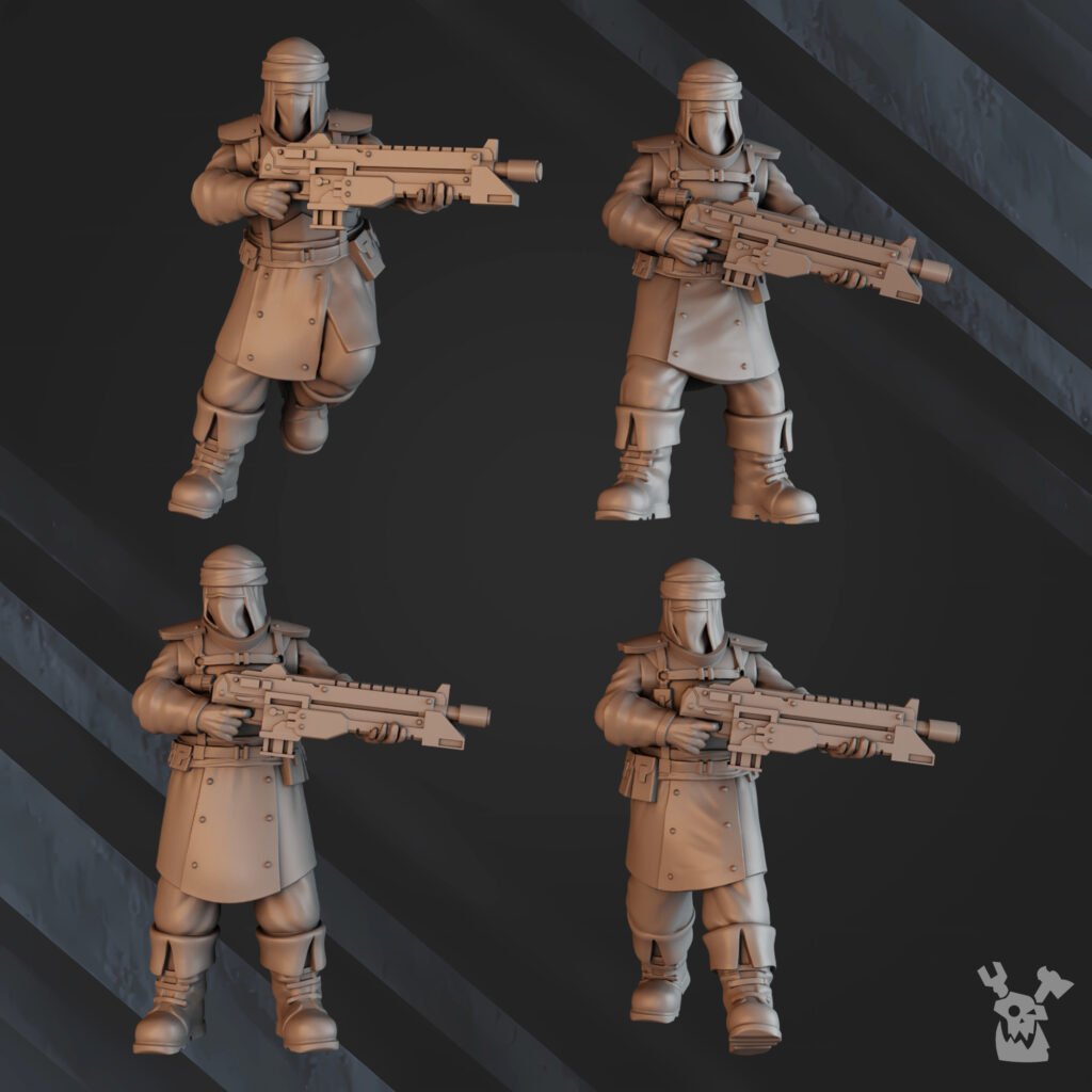 Imperial Army Regius Guard Bedouin Desert Stalkers, proxy miniature, scout, 28mm heroic scale unpainted resin, view 7