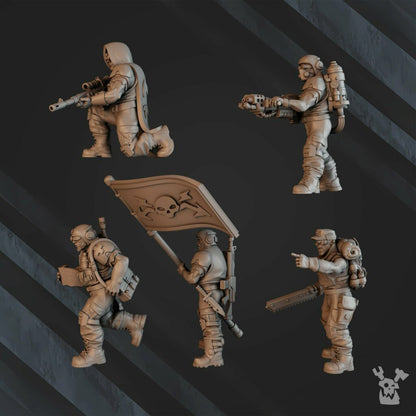 Imperial Army Regius Guard Division Lead Detachment, proxy miniature, infantry, 28mm heroic scale unpainted resin, view 5