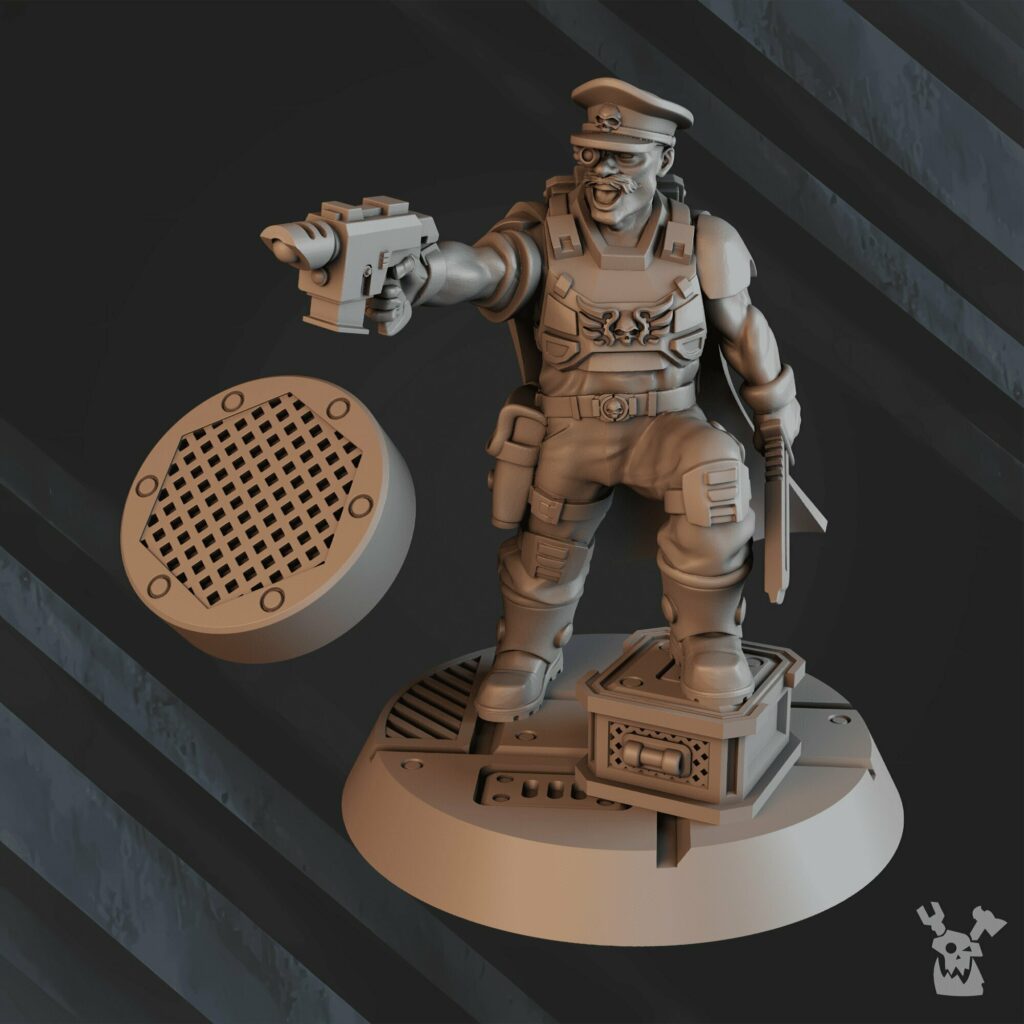 Imperial Army Regius Guard George Whizbang Dillon, proxy miniature, infantry, 28mm heroic scale unpainted resin