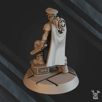 Imperial Army Regius Guard George Whizbang Dillon, proxy miniature, infantry, 28mm heroic scale unpainted resin, view 5