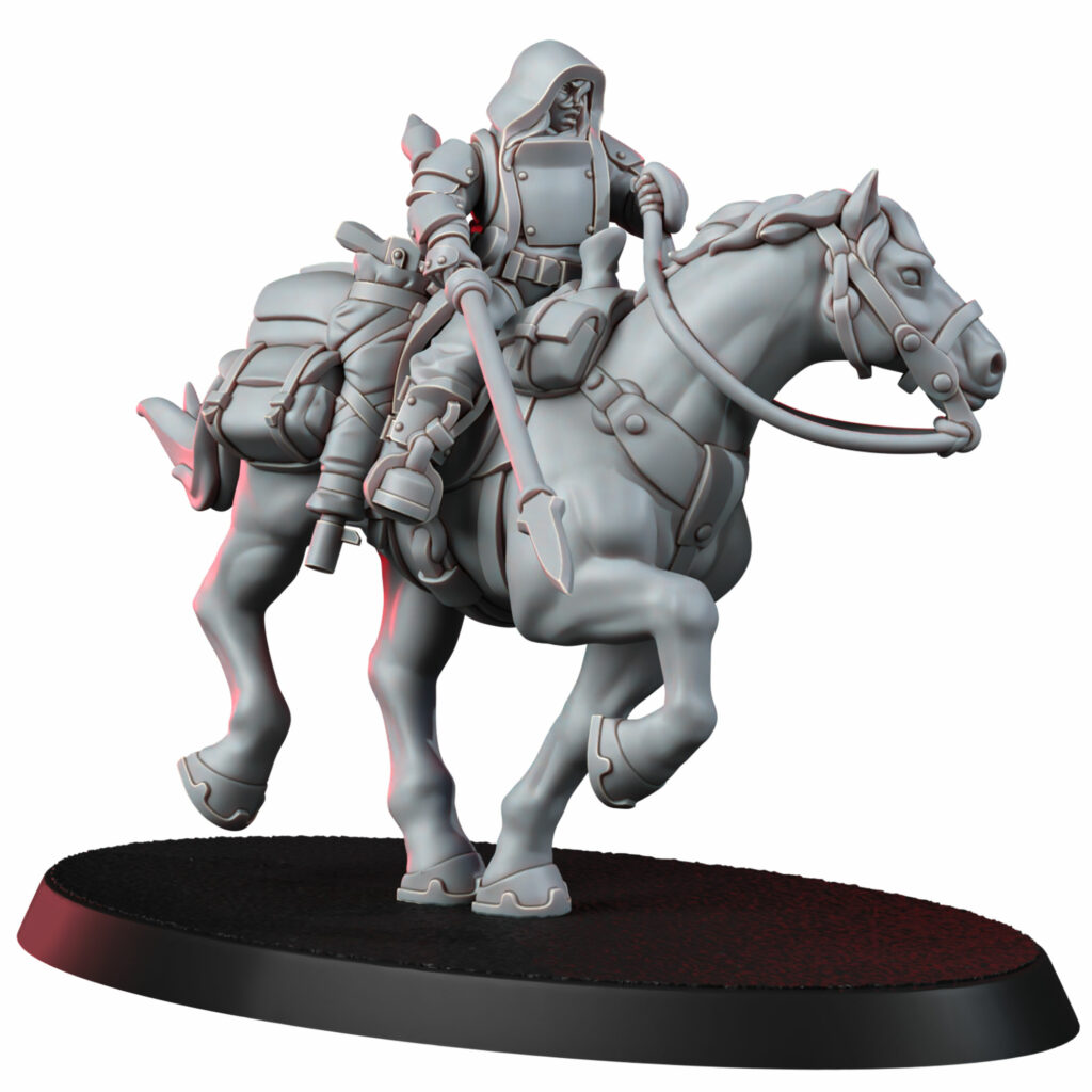 Imperial Army Assault Rider, proxy miniature, vehicle, 28mm heroic scale unpainted resin