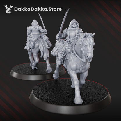Imperial Army Assault Riders Squad, proxy miniature, 28mm heroic scale unpainted resin, view 8