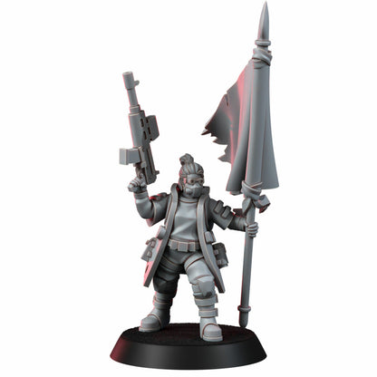 Imperial Army Master, proxy miniature, character, 28mm heroic scale unpainted resin