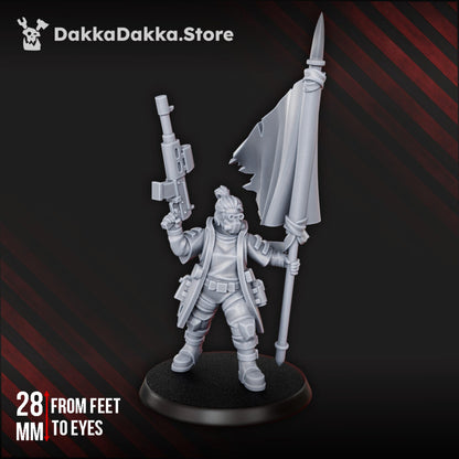 Imperial Army Master, proxy miniature, character, 28mm heroic scale unpainted resin, view 3