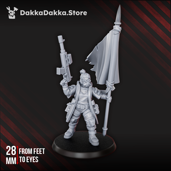 Imperial Army Master, proxy miniature, character, 28mm heroic scale unpainted resin, view 4