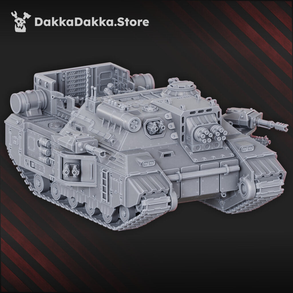 Imperial Army Superheavy Tank Gorgodon G-6, proxy miniature, 28mm heroic scale unpainted resin, view 3