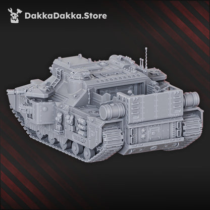 Imperial Army Superheavy Tank Gorgodon G-6, proxy miniature, 28mm heroic scale unpainted resin, view 4