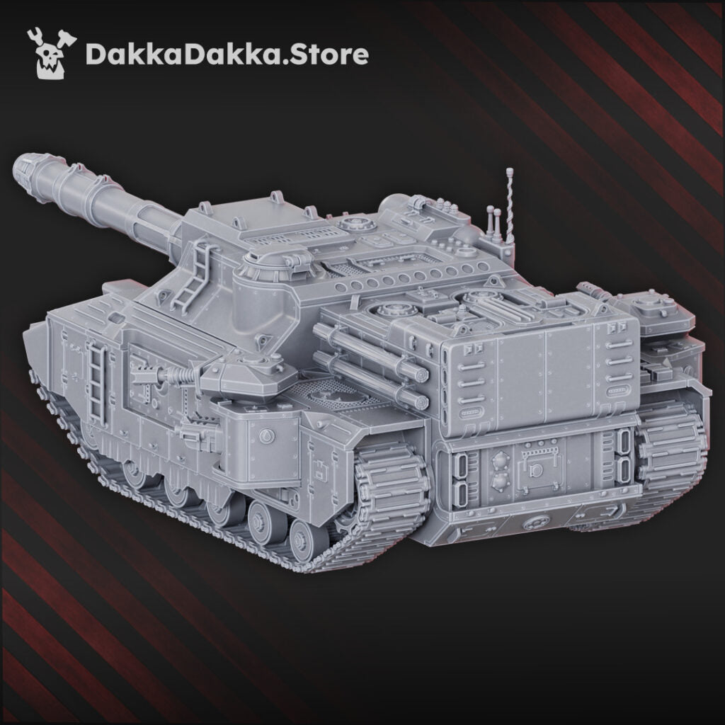 Imperial Army Superheavy Tank Gorgodon G-6, proxy miniature, 28mm heroic scale unpainted resin, view 5