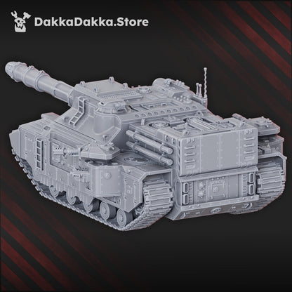 Imperial Army Superheavy Tank Gorgodon G-6, proxy miniature, 28mm heroic scale unpainted resin, view 5