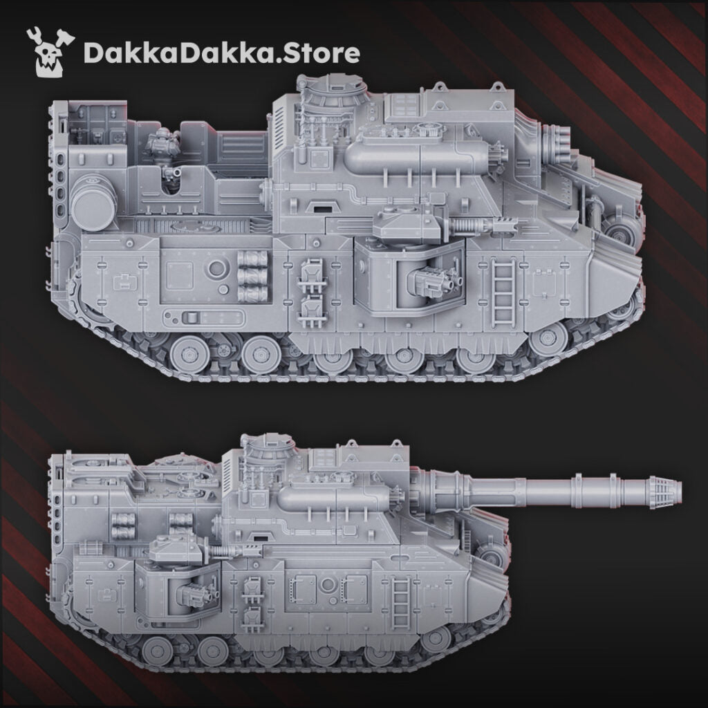 Imperial Army Superheavy Tank Gorgodon G-6, proxy miniature, 28mm heroic scale unpainted resin, view 6