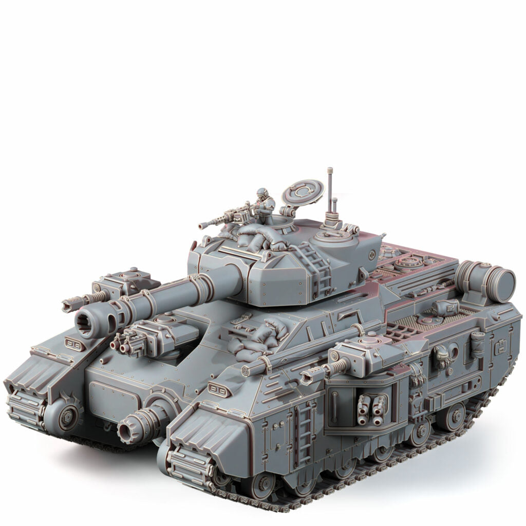 Imperial Army Superheavy Tank Smilodon S-9, proxy miniature, 28mm heroic scale unpainted resin