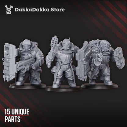 Imperial Army The Alcat Rats Heavy Mules (Build Kit), proxy miniature, 28mm heroic scale unpainted resin, view 2