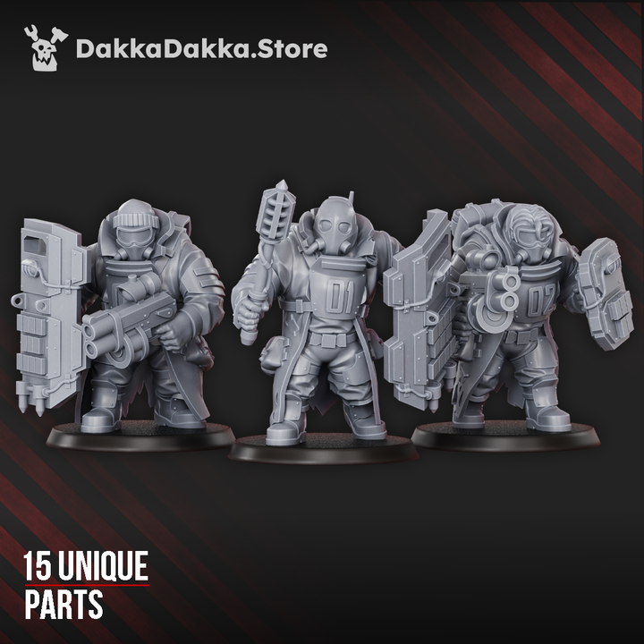 Imperial Army The Alcat Rats Heavy Mules (Build Kit), proxy miniature, 28mm heroic scale unpainted resin, view 6
