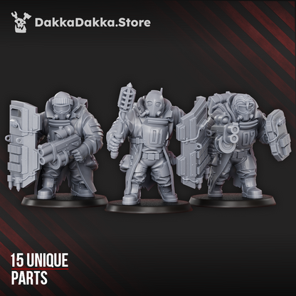 Imperial Army The Alcat Rats Heavy Mules (Build Kit), proxy miniature, 28mm heroic scale unpainted resin, view 6