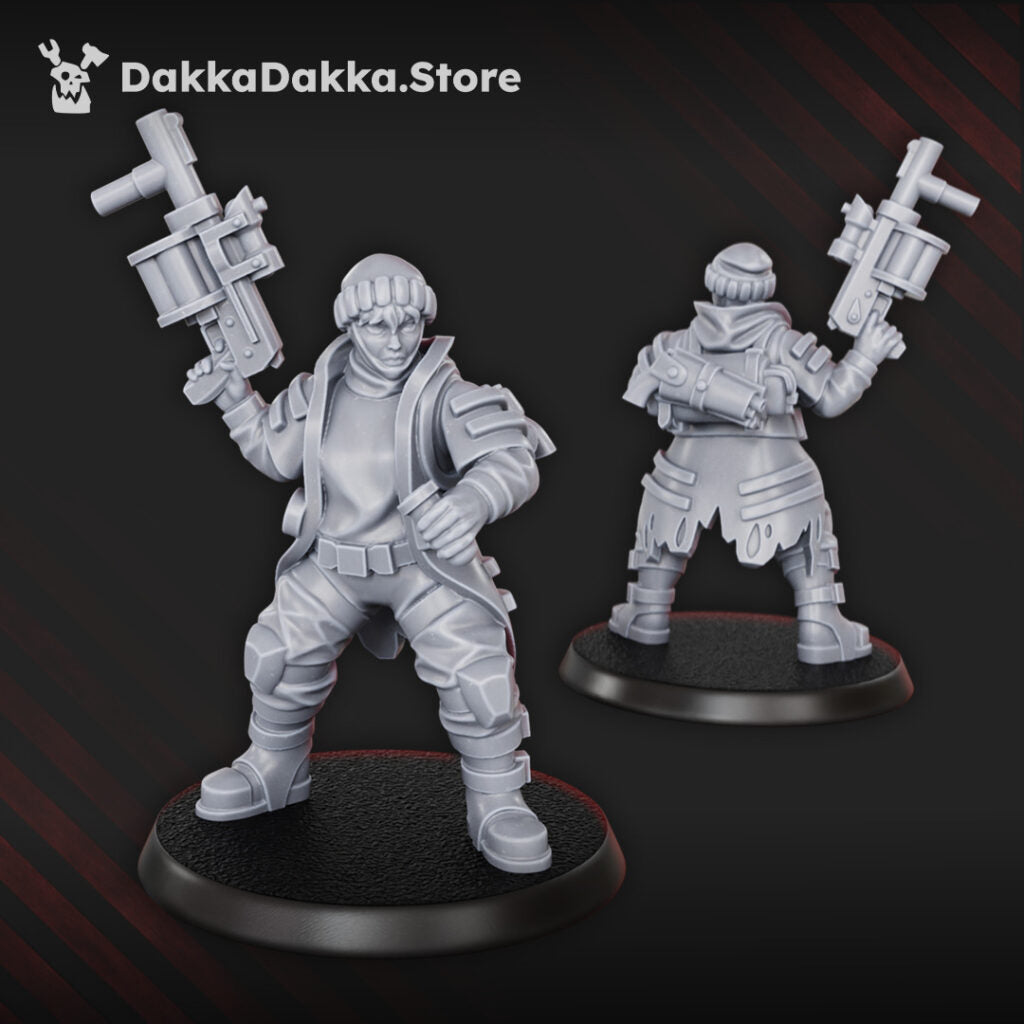 Imperial Army The Alcat Rats Infantry Squad (15 Units), proxy miniature, 28mm heroic scale unpainted resin, view 5