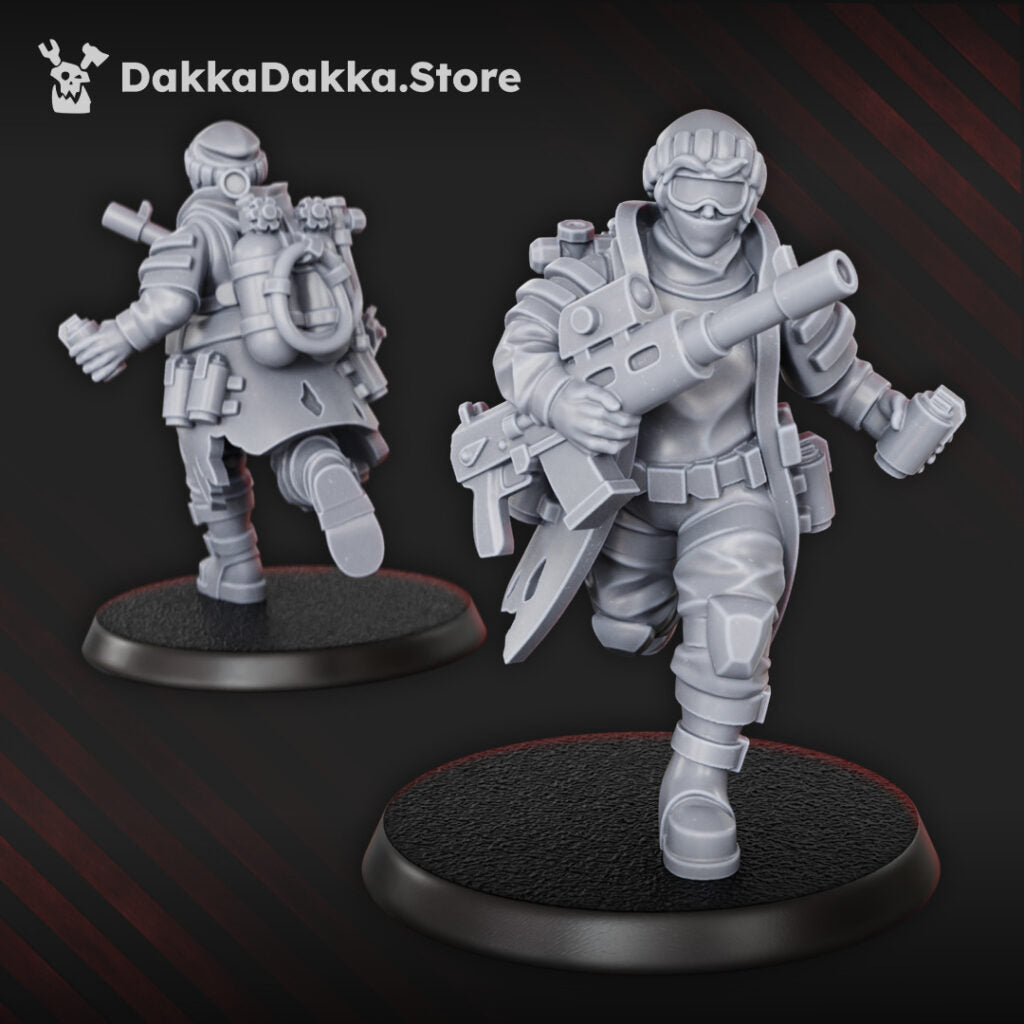 Imperial Army The Alcat Rats Infantry Squad (15 Units), proxy miniature, 28mm heroic scale unpainted resin, view 7