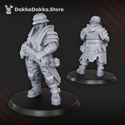 Imperial Army The Alcat Rats Infantry Squad (15 Units), proxy miniature, 28mm heroic scale unpainted resin, view 9