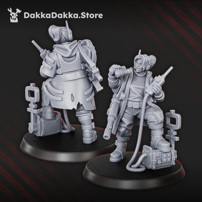 Imperial Army The Alcat Rats Masters Squad (5 Units), proxy miniature, 28mm heroic scale unpainted resin, view 5