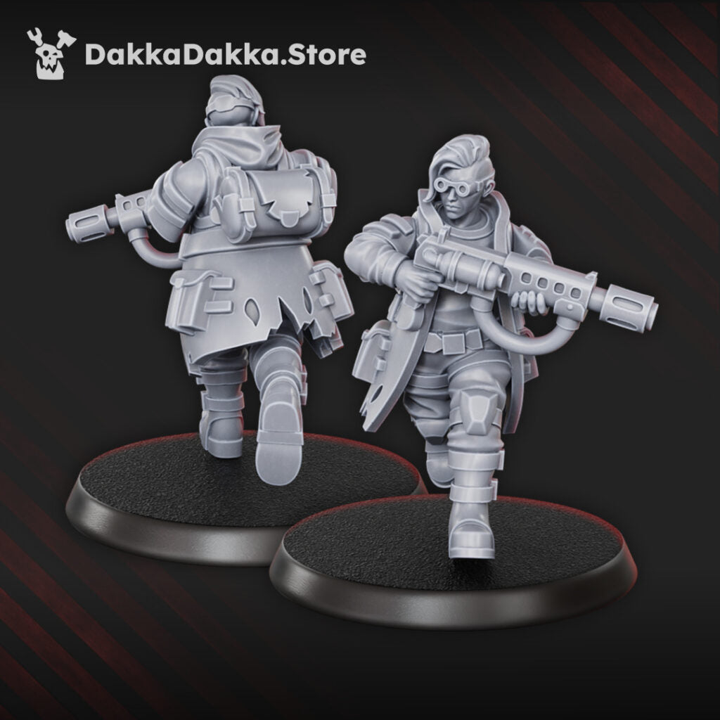 Imperial Army The Alcat Rats Masters Squad (5 Units), proxy miniature, 28mm heroic scale unpainted resin, view 8