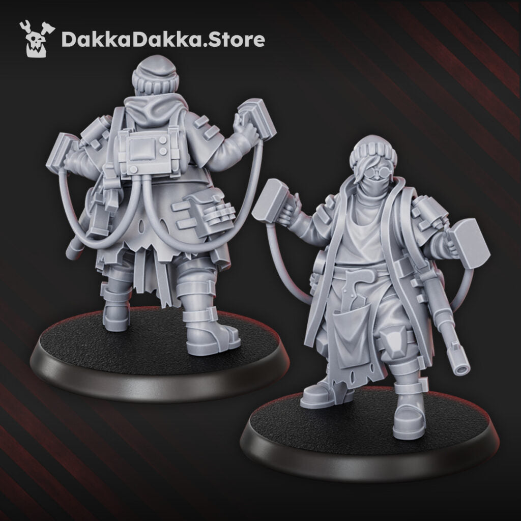 Imperial Army The Alcat Rats Masters Squad (5 Units), proxy miniature, 28mm heroic scale unpainted resin, view 9