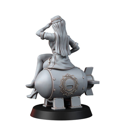 Imperial Army Freedom Guard Explosive Ladies (3 Units), proxy miniature, squad, 28mm heroic scale unpainted resin, view 7