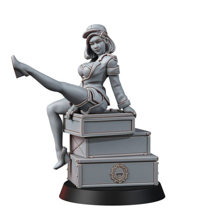 Imperial Army Freedom Guard Explosive Ladies (3 Units), proxy miniature, squad, 28mm heroic scale unpainted resin, view 8