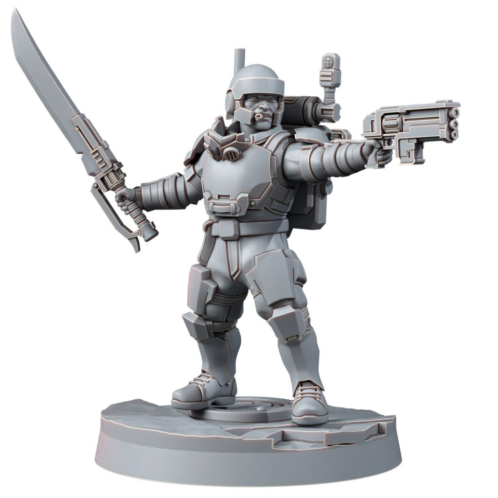 Imperial Army Freedom Guard Grenadier Troops (10 Units), proxy miniature, squad, 28mm heroic scale unpainted resin, view 2