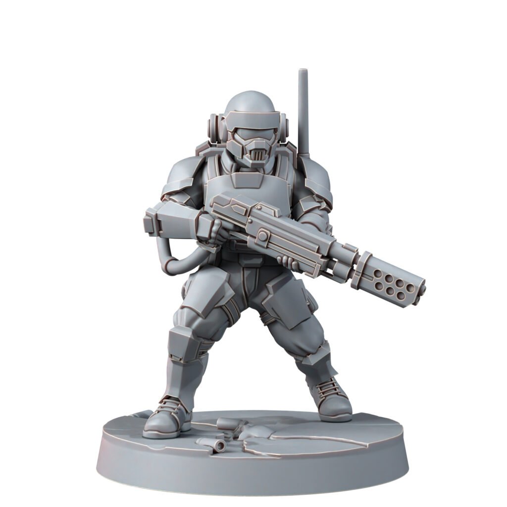Imperial Army Freedom Guard Grenadier Troops (10 Units), proxy miniature, squad, 28mm heroic scale unpainted resin, view 6
