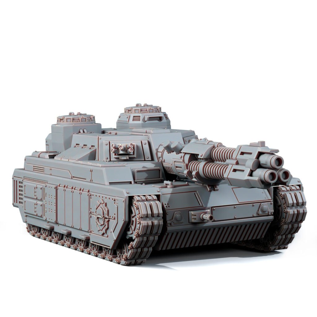 Imperial Army Freedom Guard Sabretooth Tank, proxy miniature, 28mm heroic scale unpainted resin, view 2
