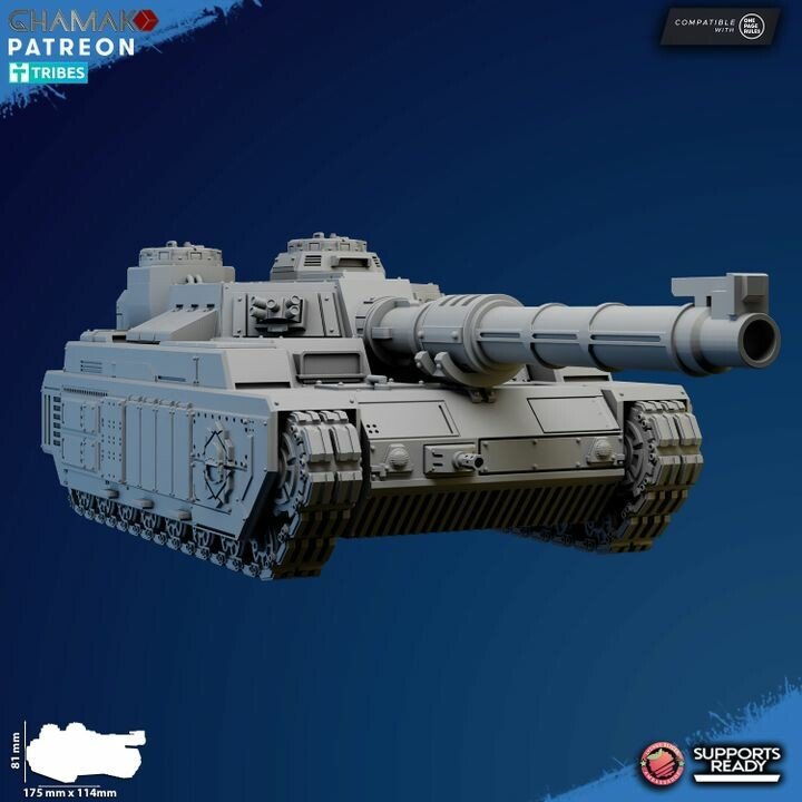 Imperial Army Freedom Guard Sabretooth Tank, proxy miniature, 28mm heroic scale unpainted resin, view 5
