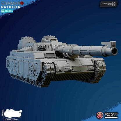 Imperial Army Freedom Guard Sabretooth Tank, proxy miniature, 28mm heroic scale unpainted resin, view 5