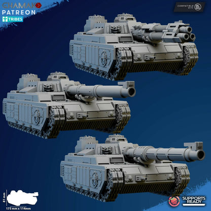 Imperial Army Freedom Guard Sabretooth Tank, proxy miniature, 28mm heroic scale unpainted resin, view 7