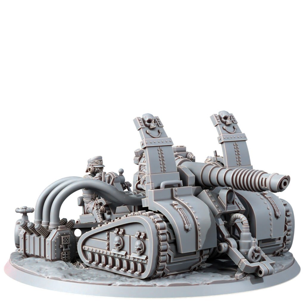 Imperial Army Iron Korps Field Laser Cannon, proxy miniature, artillery, 28mm heroic scale unpainted resin