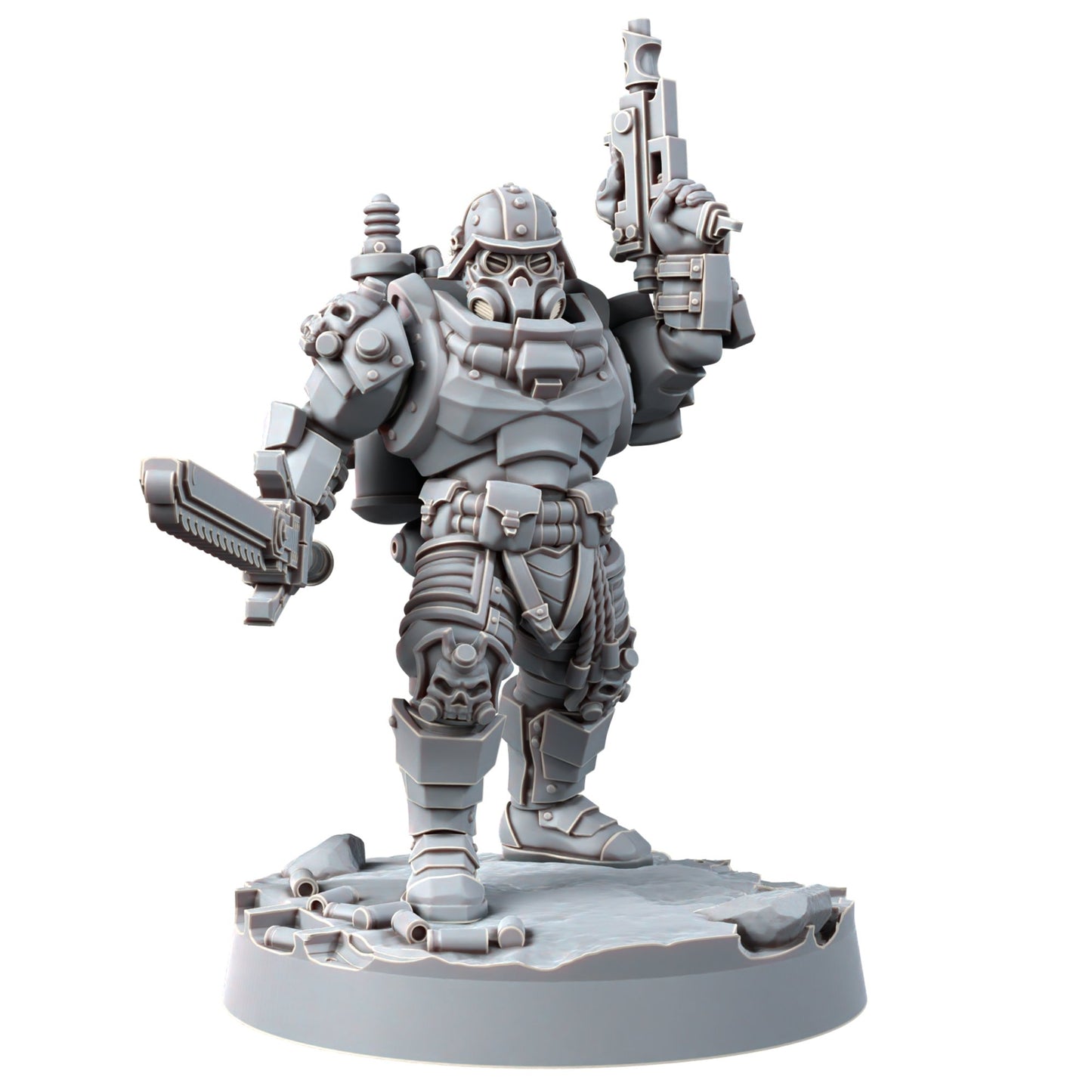Imperial Army Iron Korps Krieger Squad (10 Units), proxy miniature, 28mm heroic scale unpainted resin, view 4