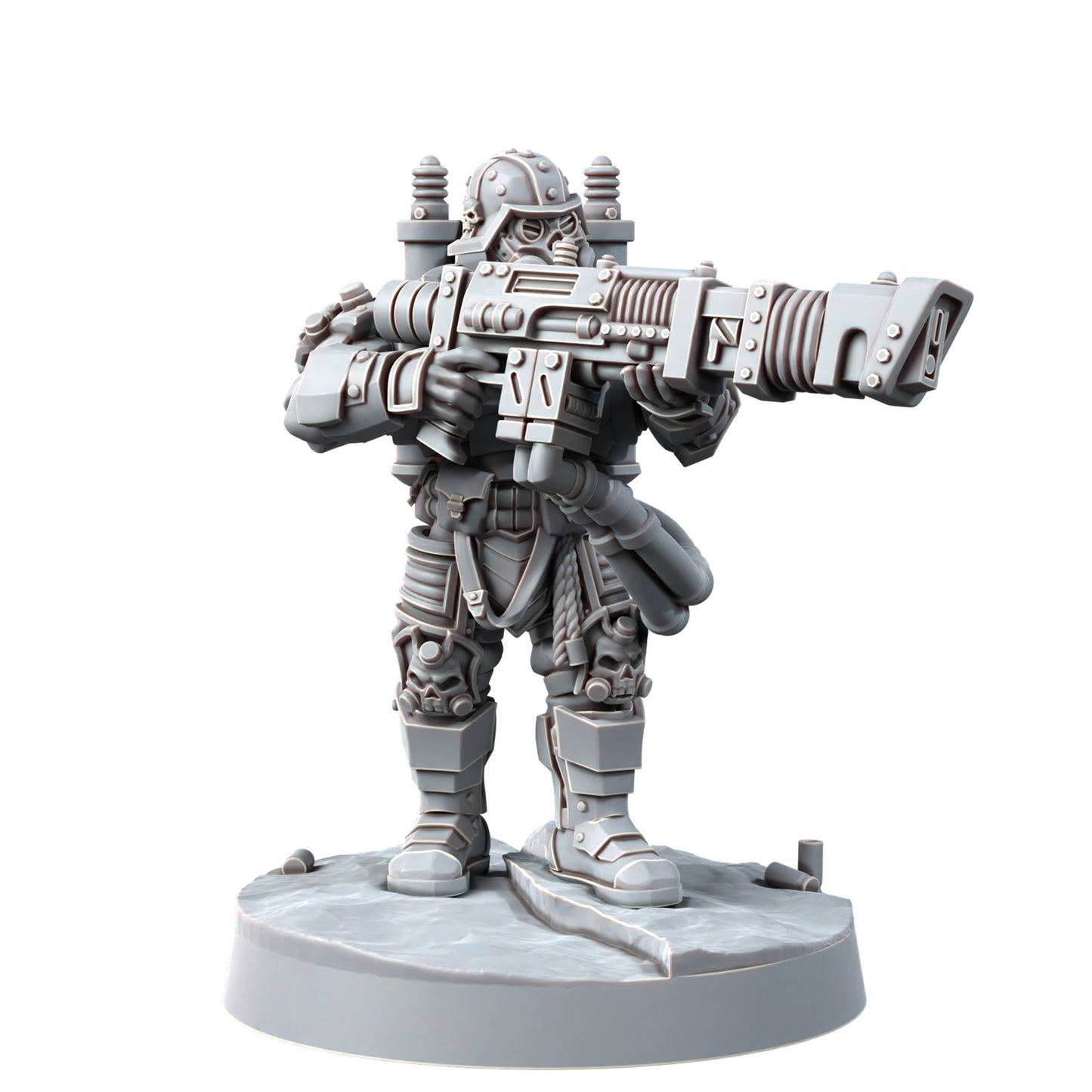 Imperial Army Iron Korps Krieger Squad (10 Units), proxy miniature, 28mm heroic scale unpainted resin, view 6