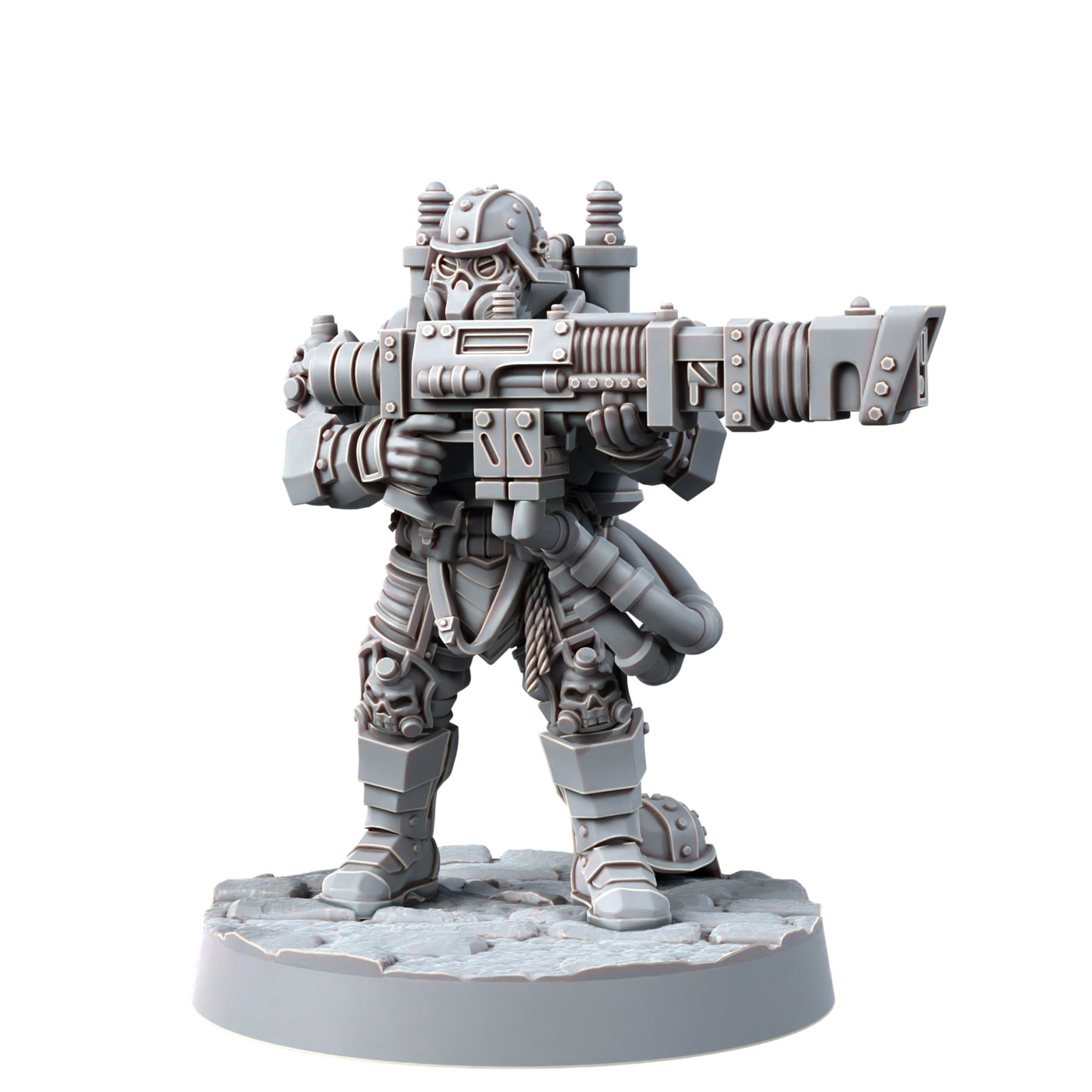 Imperial Army Iron Korps Krieger Squad (10 Units), proxy miniature, 28mm heroic scale unpainted resin, view 8