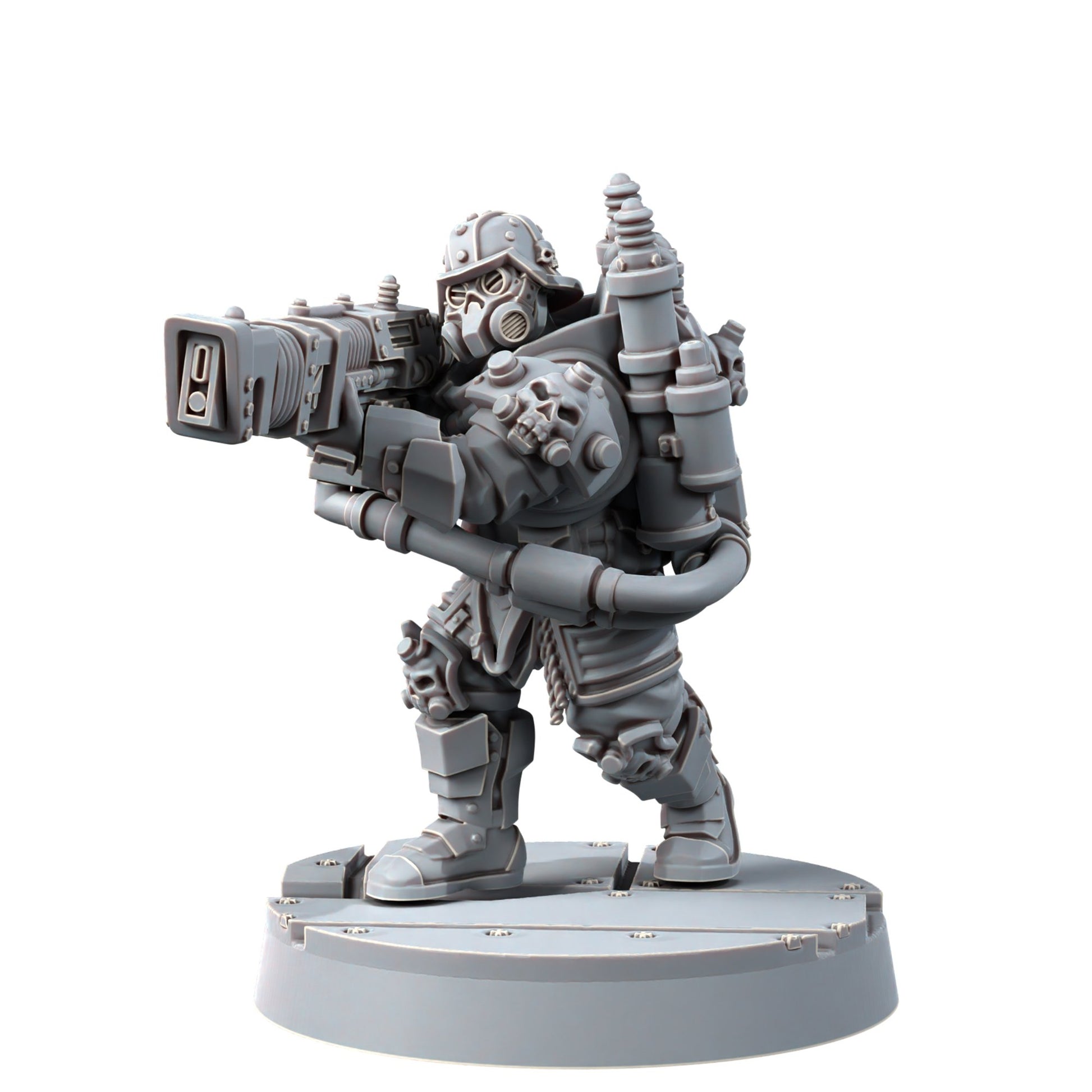 Imperial Army Iron Korps Krieger Squad (10 Units), proxy miniature, 28mm heroic scale unpainted resin, view 10