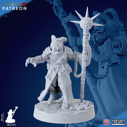 Imperial Army Iron Korps Psykers (3 Units), proxy miniature, squad, 28mm heroic scale unpainted resin, view 7