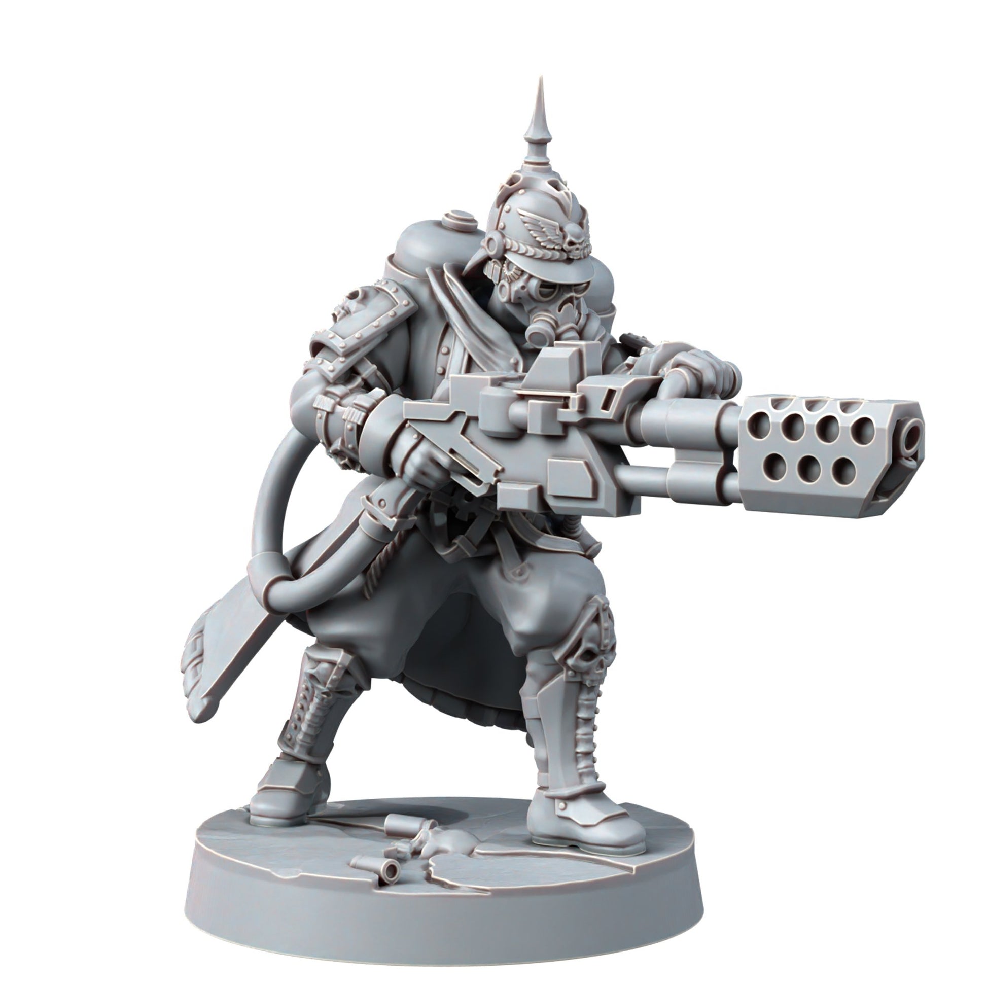 Imperial Army Iron Korps Troopers Squad (12 Units), proxy miniature, 28mm heroic scale unpainted resin, view 5