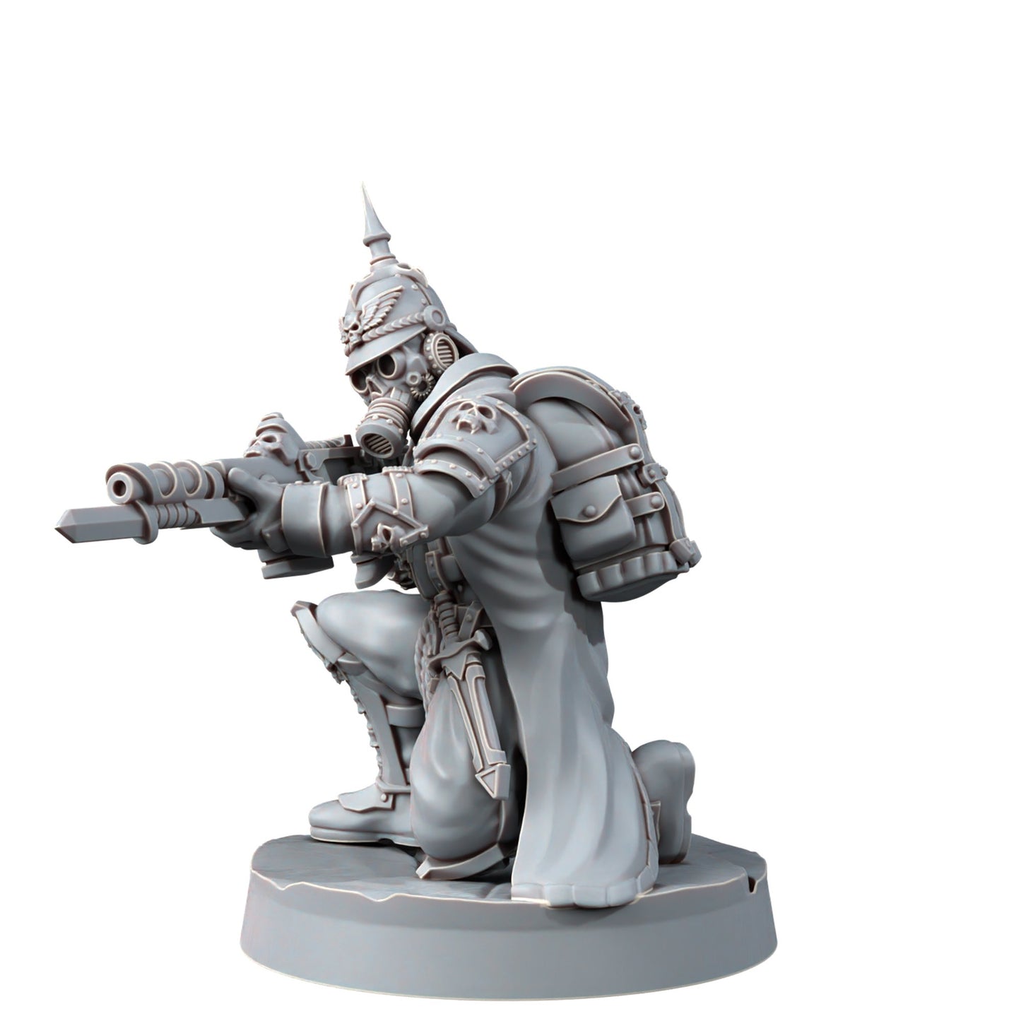 Imperial Army Iron Korps Troopers Squad (12 Units), proxy miniature, 28mm heroic scale unpainted resin, view 8