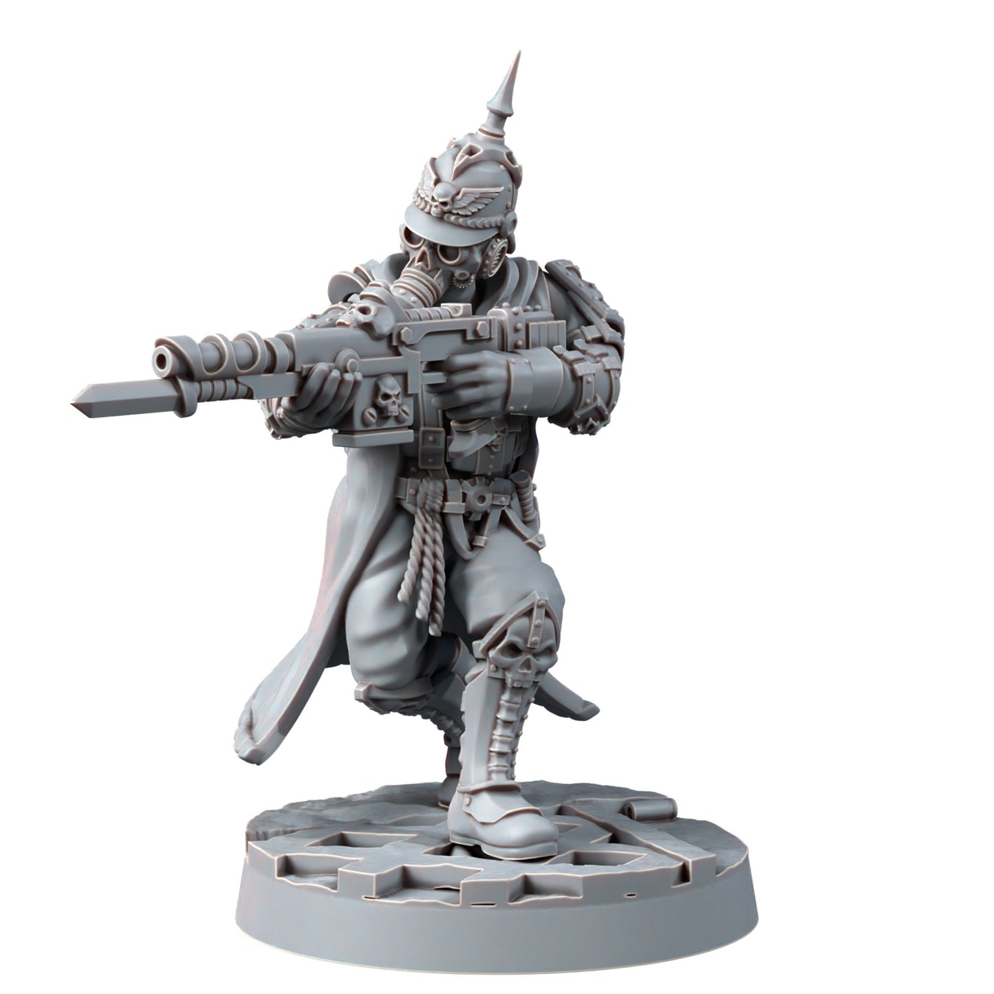 Imperial Army Iron Korps Troopers Squad (12 Units), proxy miniature, 28mm heroic scale unpainted resin, view 9