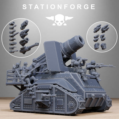 Imperial Army Free Guard Artillery Mini Tank, proxy miniature, 28mm heroic scale unpainted resin
