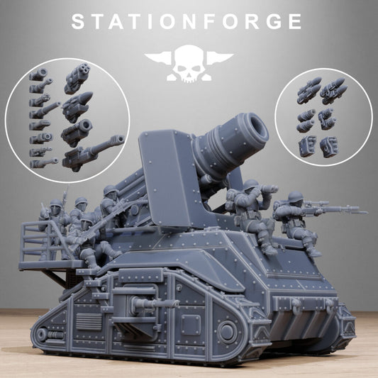 Imperial Army Free Guard Artillery Mini Tank, proxy miniature, 28mm heroic scale unpainted resin