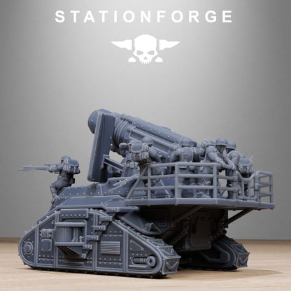 Imperial Army Free Guard Artillery Mini Tank, proxy miniature, 28mm heroic scale unpainted resin, view 3
