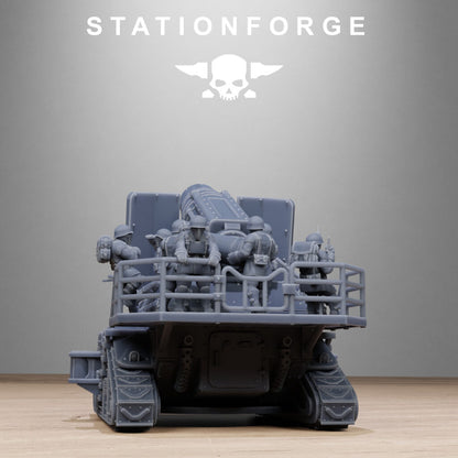 Imperial Army Free Guard Artillery Mini Tank, proxy miniature, 28mm heroic scale unpainted resin, view 4