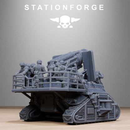 Imperial Army Free Guard Artillery Mini Tank, proxy miniature, 28mm heroic scale unpainted resin, view 5