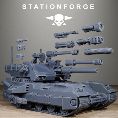 Imperial Army Free Guard Avant Tank, proxy miniature, 28mm heroic scale unpainted resin, view 3