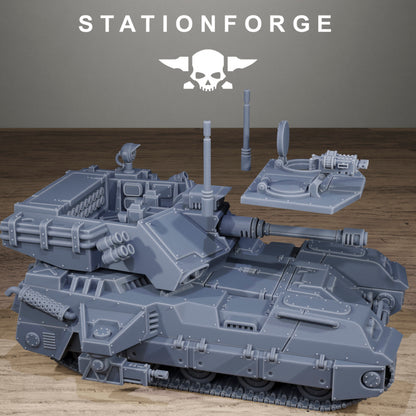 Imperial Army Free Guard Avant Tank, proxy miniature, 28mm heroic scale unpainted resin, view 5