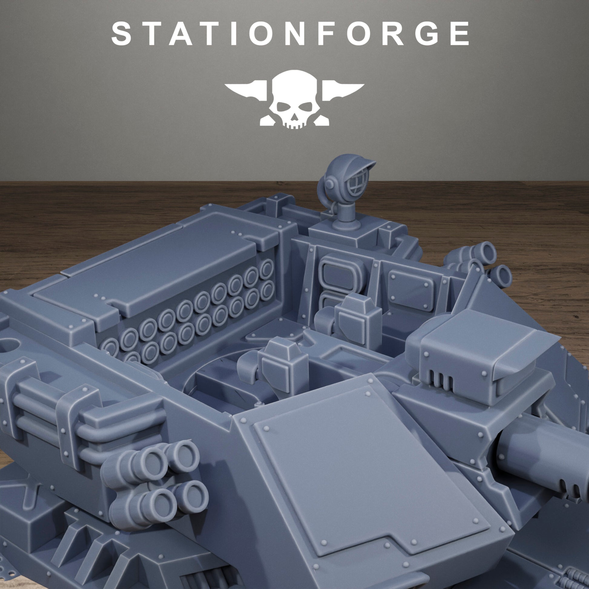 Imperial Army Free Guard Avant Tank, proxy miniature, 28mm heroic scale unpainted resin, view 6