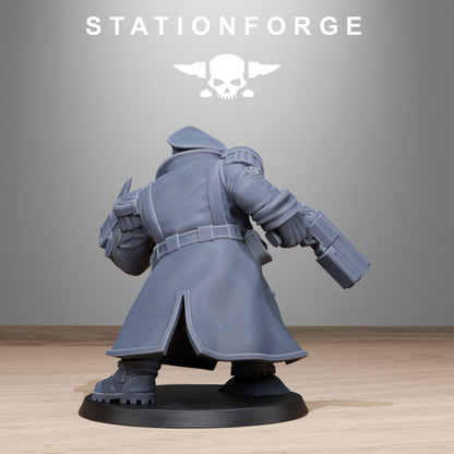 Imperial Army Free Guard Mutant Officer, proxy miniature, infantry, 28mm heroic scale unpainted resin, view 5